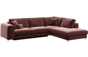 Devichy Sametová rozkládací pohovka Rothe 302 cm