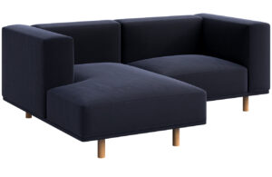 Ame Yens Sametová rohová pohovka Kukumo 204 cm