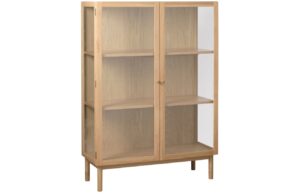 Unique Furniture Dubová vitrína Elba 140 x 100 cm