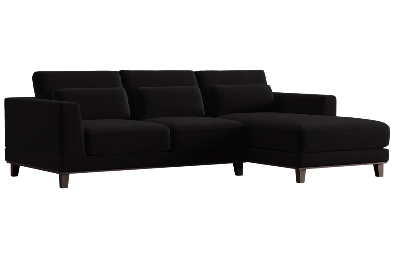 Windsor & Co Sametová rohová pohovka Leon 260 cm