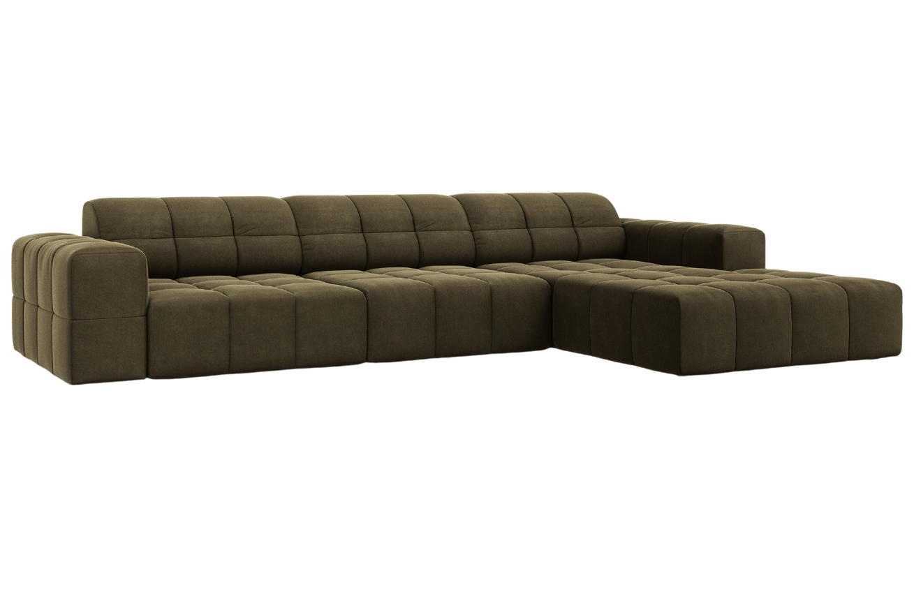 Cosmopolitan Design Sametová rohová pohovka Chicago 284 cm
