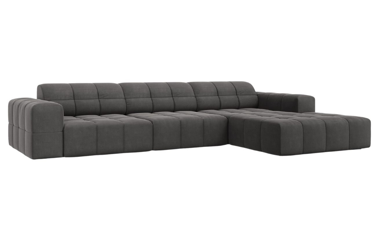 Cosmopolitan Design Sametová rohová pohovka Chicago 284 cm
