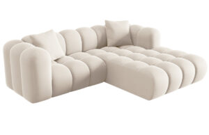 Windsor & Co Sametová rohová pohovka Halley 242 cm