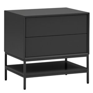 Černý noční stolek Teulat Platt 55 x 40 cm
