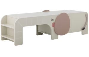 Bloomingville Šedá lakovaná dětská lavice Ferdinand 110 cm