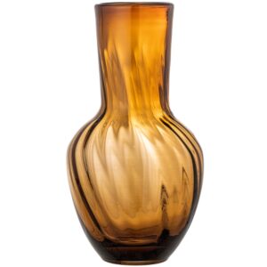 Bloomingville Hnědá skleněná váza Saiqa
