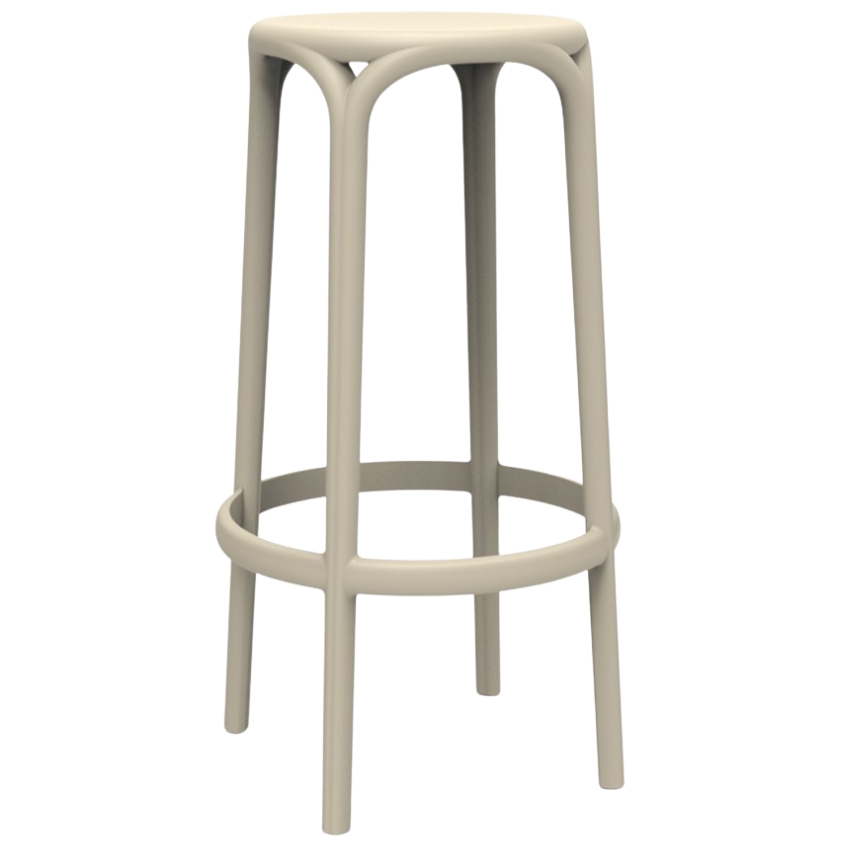VONDOM Béžová plastová barová židle BROOKLYN 76 cm