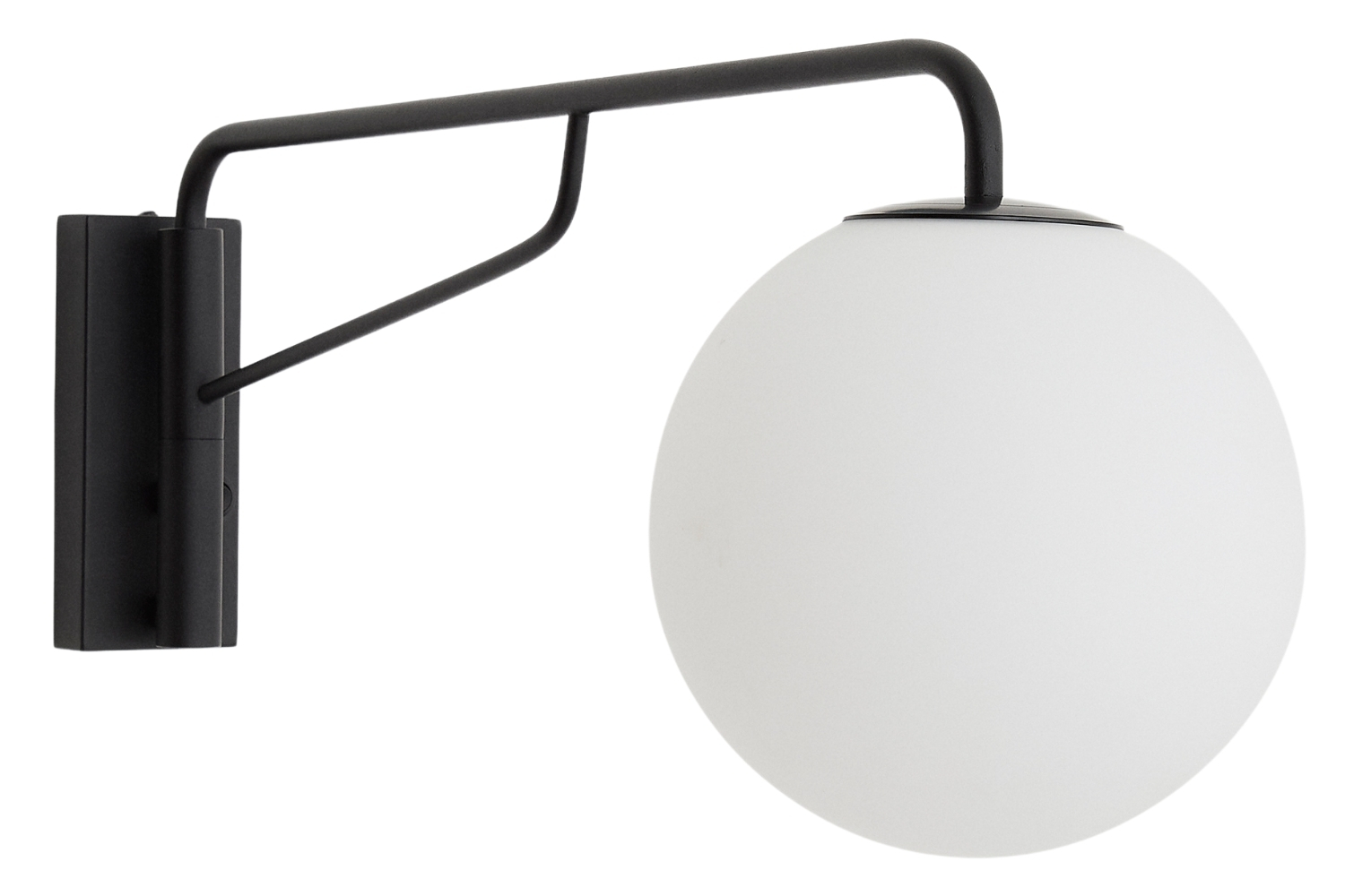 Kave Home Černé kovové nástěnné světlo Eilo