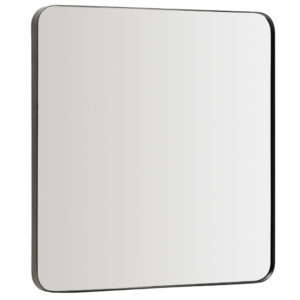 Kave Home Černé kovové závěsné zrcadlo Marco 60 x 60 cm