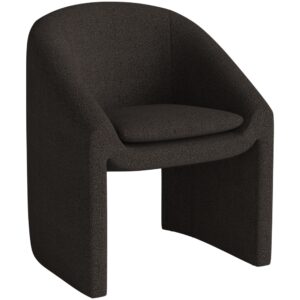 Bolia Tmavě hnědá bouclé jídelní židle Mielo