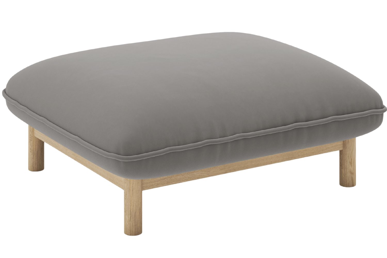 Micadoni Šedá sametová podnožka Ada 80 x 65 cm