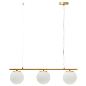 Kave Home Zlaté kovové závěsné světlo Brisia 73 cm