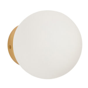 Kave Home Bílé skleněné nástěnné světlo Brisia 15 cm