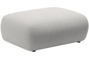 Micadoni Světle šedá sametová podnožka Kate 99 x 60 cm