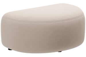 Micadoni Béžová sametová podnožka Kate II. 99 x 60 cm