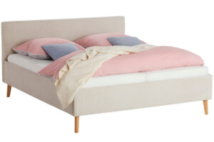 Meise Möbel Béžová manšestrová dvojlůžková postel Casena 180 x 200 cm