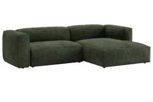 Micadoni Zelená sametová rozkládací pohovka Martina 280 cm