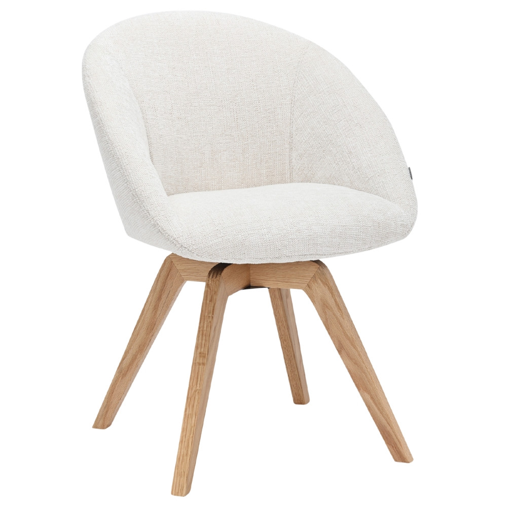 Micadoni Bílá otočná jídelní židle Ona