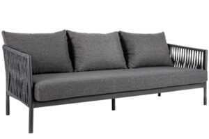 Bizzotto Tmavě šedá zahradní pohovka Florencia 220 cm