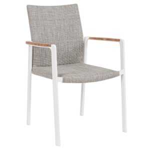 Bizzotto Světle šedá hliníková zahradní jídelní židle Jalisco